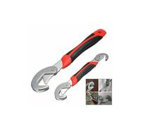 KDMD 2 Piece Steel Wrench Set 9 to 32mm Black Red Home General Use KDMD Black