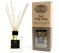 KDMD 200ml Basil & Maychang Essential Oil Reed Diffuser in Black KDMD Black