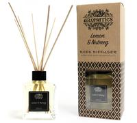 KDMD 200ml Lemon & Nutmeg Essential Oil Reed Diffuser in Black KDMD Black