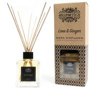 KDMD 200ml Lime & Ginger Essential Oil Reed Diffuser in Black KDMD Black