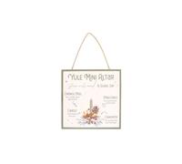 KDMD 20cm Yule Altar MDF Hanging Sign in Cream KDMD Cream