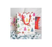 KDMD 23cm Nostalgic Christmas Print Gift Bag in Cream KDMD Cream