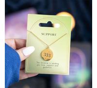 KDMD 333 Angel Number Support Necklace in Gold KDMD Gold