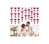 KDMD 4M Red Double Sided Glitter Heart Garland Streamer Banner KDMD Red