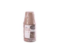 KDMD 8cm Round Brown Fibre Pots x12 2 Pack KDMD Brown