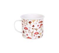 KDMD All Over Mushroom Print Enamel Mug in Cream KDMD Cream