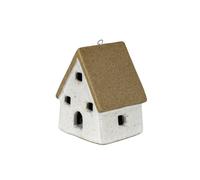 KDMD Alora Ceramic Large Town Cottage with LED Lights - Village Piece in White KDMD White