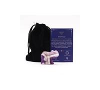 KDMD Amethyst Lucky Elephant Statue - Hand-Carved Crystal Decor & Gift in Purple KDMD Purple