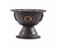 KDMD Antique Copper Ritual Chalice Triple Moon 10x8cm in Black | Size: 10x8 cm KDMD Black 10x8 cm