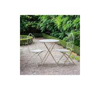 KDMD Antique Style Avalon Cream Metal Bistro Set KDMD Cream