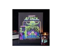 KDMD Anxiety Attack Canvas Plaque by Steven Rhodes 19x25cm Retro Wall Art in Black | Size: 19x25 cm KDMD Black 19x25 cm
