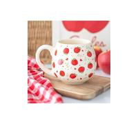 KDMD Apple Print Rounded Mug in White KDMD White