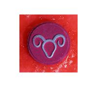 KDMD Aries Zodiac Bath Fizzers Set with Clear Quartz Freshness in Dark Pink