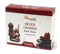 KDMD Aromatica Backflow Incense Cones - 7 Charkras in Maroon KDMD Maroon