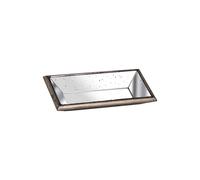 KDMD Astor Distressed Mirrored Display Tray with Wooden Detailing in Silver KDMD Silver