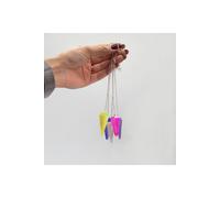 KDMD Aurora Crystal Pink Six-Sided Quartz Pendulum - 4cm for Divination KDMD Multicolor One Size
