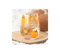 KDMD Autumn Days Stemless Glass - Cozy Fall Themed Drinkware (550ml) in Orange KDMD Orange