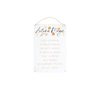 KDMD Autumn Magic Metal Hanging Sign in White KDMD White