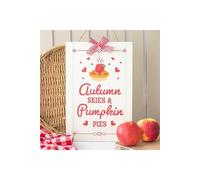 KDMD Autumn Skies & Pumpkin Pies Hanging Sign in White KDMD White