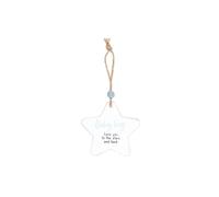 KDMD Baby Boy Hanging Star Sentiment Sign in White KDMD White
