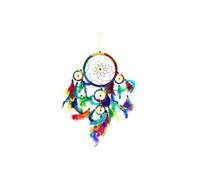 Bali Dreamcatcher - Large Rainbow Round Dream Catcher With Legend Card