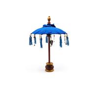 KDMD Bali Handcrafted Blue Cotton Parasol - 40cm Home Decor Accent KDMD Blue
