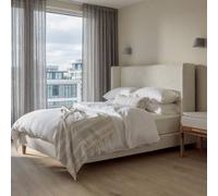 KDMD Ballymena Boucle Upholstered Ivory Bed Frame | Size: Double KDMD Ivory Double