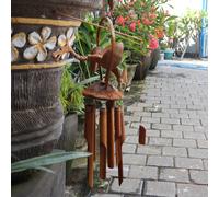 KDMD Bamboo Windchime - Natural finish - Coconut Dragon in Brown KDMD Brown