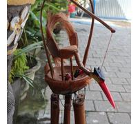KDMD Bamboo Windchime - Natural finish - Mother & Chicks in Brown KDMD Brown