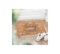 KDMD Beachy Sandy Feet Welcome Doormat - Coastal Shell & Crab Design in Brown | Size: Medium KDMD Brown Medium