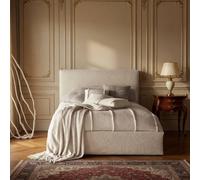 KDMD Beeston Boucle Upholstered Platform Mink Bed Frame in Beige | Size: Super King KDMD Beige Super King