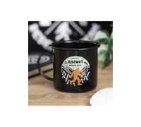 KDMD Bigfoot Search Team Enamel Mug - 450ml Cryptid Stakeout Coffee Cup in Black KDMD Black