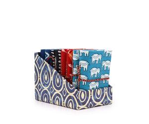 KDMD Block Print Assorted Cotton Bound Notebooks 7x10cm | Size: 7x10 cm KDMD Multicolor 7x10 cm