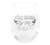 KDMD Blood Of My Enemies Stemless Wine Glass in White KDMD White