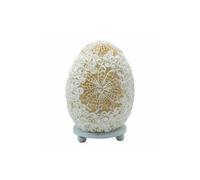 KDMD Boho Sea Shell Lamp - Cut Art Oval Shell Decor, 15cm Coastal Light in White KDMD White