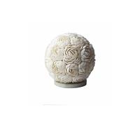 KDMD Boho Sea Shell Lamp - Rose Globe, 20cm - Coastal Decor & Ambient Light in White KDMD White