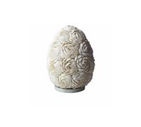 KDMD Boho Sea Shell Lamp - Rose Oval 20cm - Coastal Decor & Night Light in White KDMD White