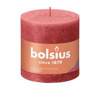 KDMD Bolsius Rustic Shine Blossom Pink Pillar Candle 100mm x 100mm KDMD Pink