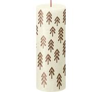 KDMD Bolsius Rustic Soft Pearl Silhouette Pillar Candle with Tree 190mm x in Ivory KDMD Ivory