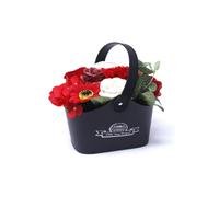 Bouquet Petite Bath Basket - Rich Reds With Roses & Floral Scent