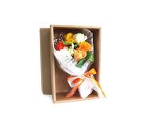 Boxed Hand Soap Flower Bouquet - Scented Bath Roses & Carnations