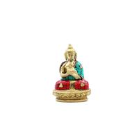 KDMD Brass Buddha Figure - Blessing Gesture, 7.5cm, Spiritual Decor in Gold KDMD Gold