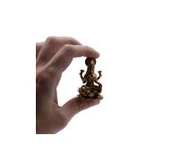 KDMD Brass Miniature Goddess Laxmi - 49mm, 52g, Handcrafted Indian Decor in Bronze KDMD Bronze