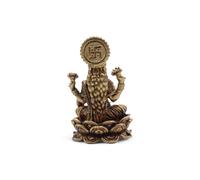 KDMD Brass Miniature Goddess Laxmi Figurine 37mm 22g Handcrafted India in Bronze KDMD Bronze