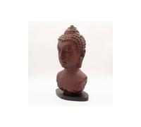 Buddha Bust Molten Lava Lamp With Oval Stand And Red Glow