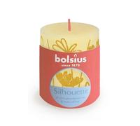 KDMD Butter Yellow Bolsius Rustic Silhouette Pillar Candle 80 x 68mm KDMD Yellow
