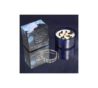 KDMD Cancer Zodiac Crystal Candle & Gemstone Bracelet Set-Moonstone in Blue KDMD Blue