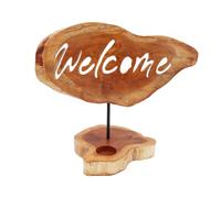 KDMD Candle Holder Sign - Welcome in Brown KDMD Brown
