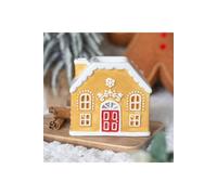KDMD Candy Cane Gingerbread House Oil Burner & Wax Warmer in Yellow KDMD Yellow