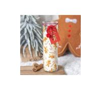 KDMD Candy Cane Warm Gingerbread Tube Candle in White KDMD White
